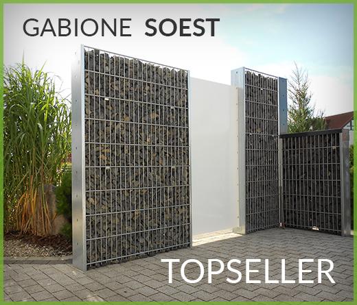 Gartenzaun24 Gartenzaun Gabionen Und Holz ~ Gartenzaun24