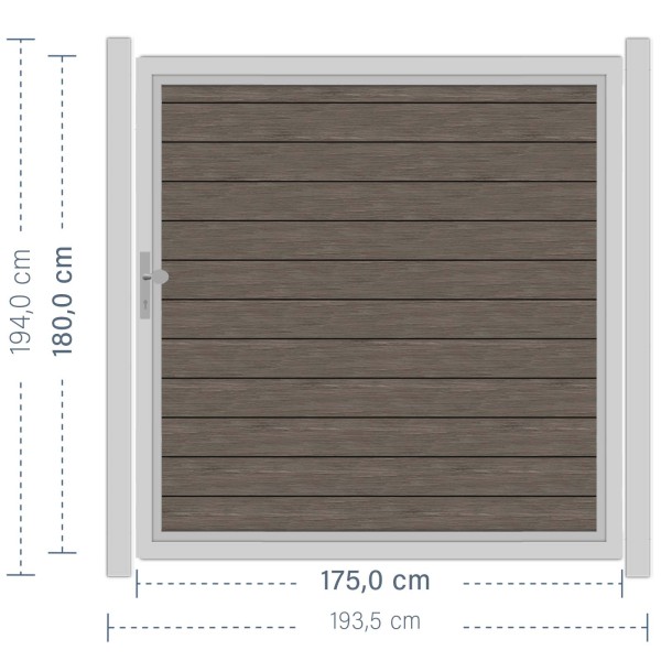 SYSTEM ALU PLUS Tor-Set in Vintage Oak Breite 1750mm Höhe 1800mm