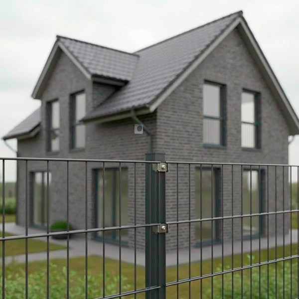 Doppelstabmattenzaun Komplettset 6/5/6 in RAL 7016, Anthrazit