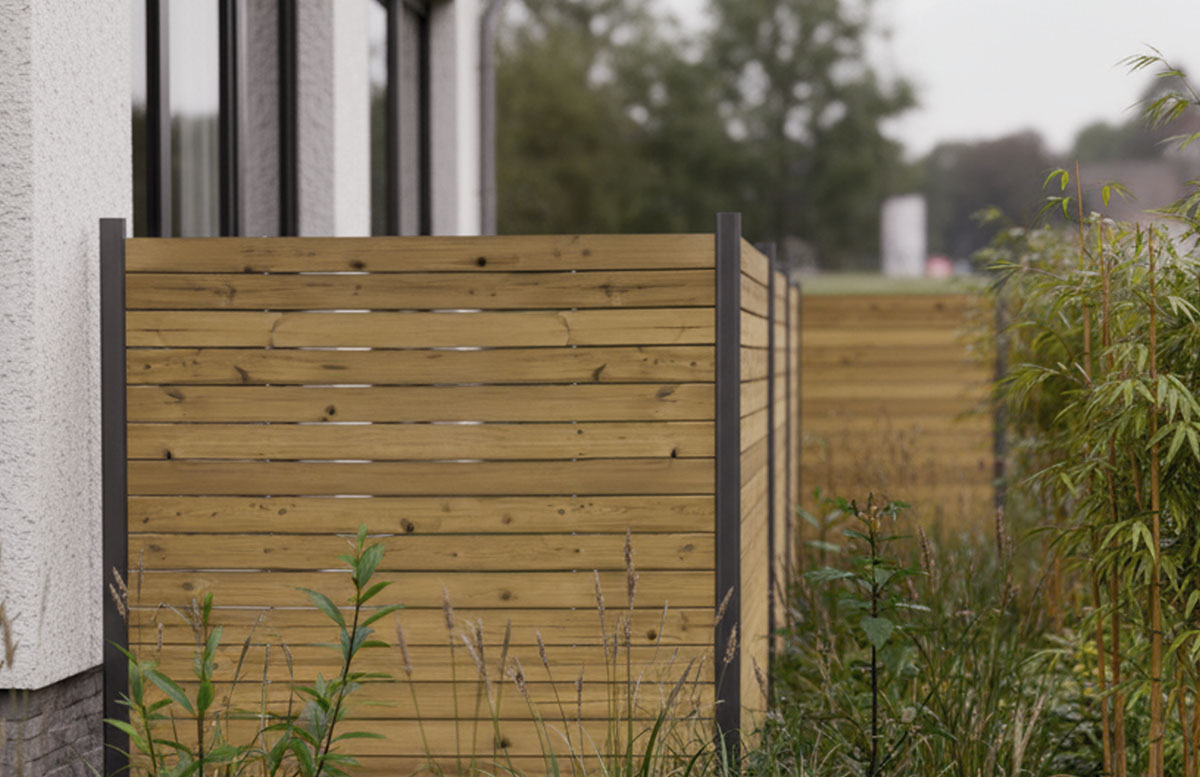 Holzzaun - System Rhombus Holz