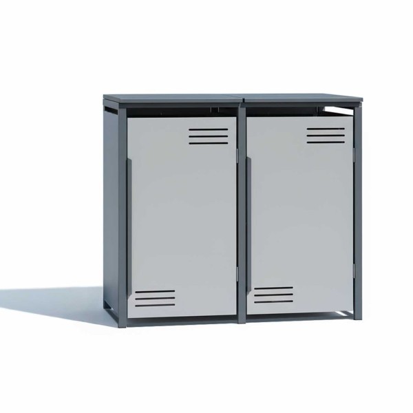 Metall Mülltonnenbox Basel 2-er Box