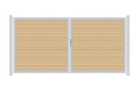 SYSTEM RHOMBUS Doppeltor-Set in Lärche Breite 3600mm Höhe 1800mm