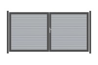 SYSTEM RHOMBUS Doppeltor-Set in Silber Breite 3600mm Höhe 1800mm