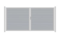 SYSTEM RHOMBUS Doppeltor-Set in Silber Breite 3600mm Höhe 1800mm
