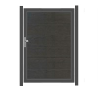 SYSTEM WPC PLATINUM XL Tor-Set in Anthrazit Breite 1250mm Höhe 1800mm