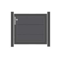 SYSTEM WPC XL Vorgartentor-Set in Anthrazit Höhe 900mm