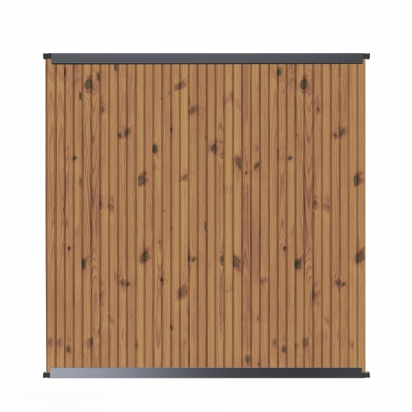 SYSTEM NEO Thermo-Holz Senkrecht-Zaunfeld-Set 184 x 178 cm