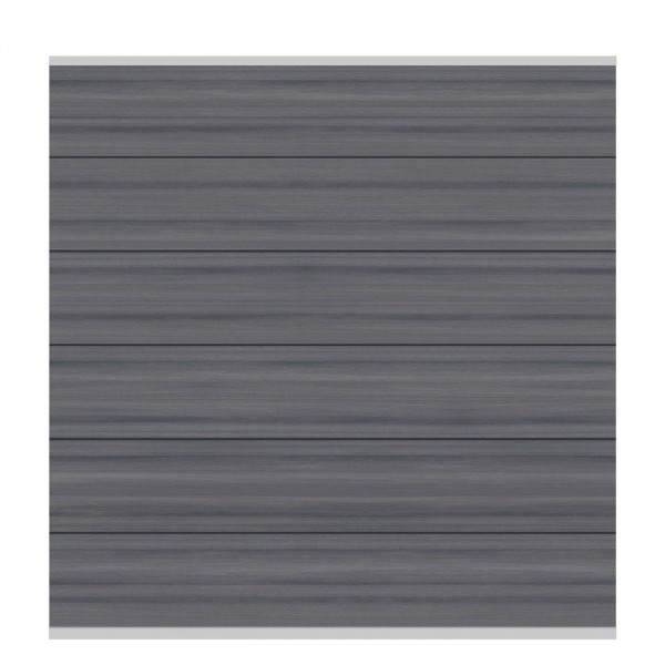System Platinum XL Zaunset grau, Silber-Leiste 178x183cm