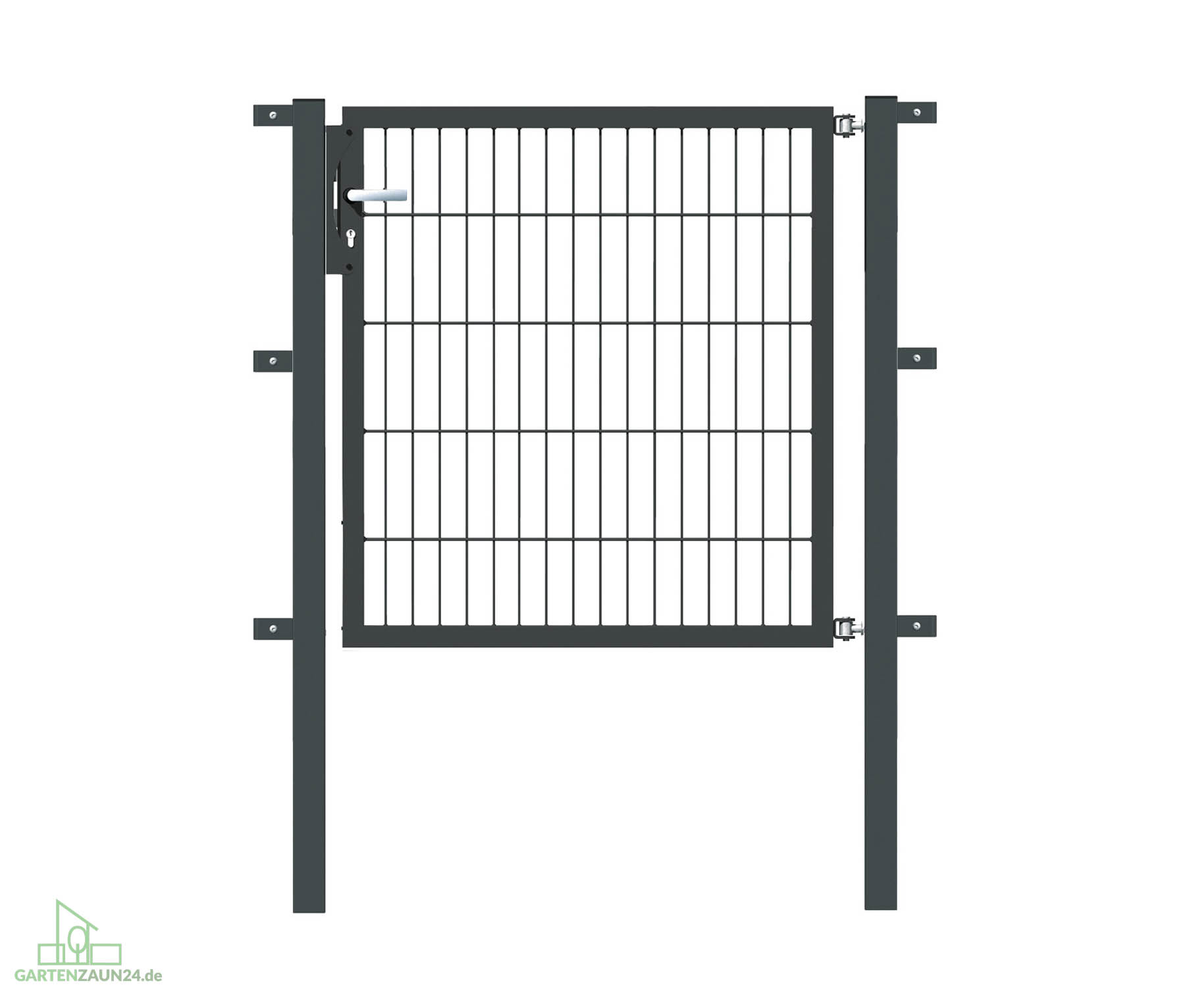 Gartentor Flex 6, 1-flg., Breite 1000 mm RAL 7016 Anthrazitgrau Zum Einbetonieren 800 mm