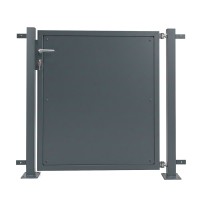 Gartentor FlexPro 1-flg., Breite 1000 mm 800 mm zum Aufdübeln Anthrazitgrau RAL7016 Anthrazitgrau RAL7016