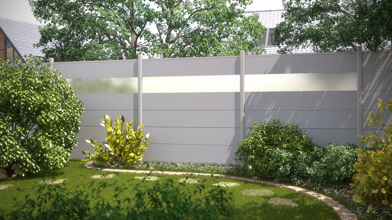 SYSTEM WPC CLASSIC ZaunfeldSet Gartenzaun24 Tore & Zaunsysteme