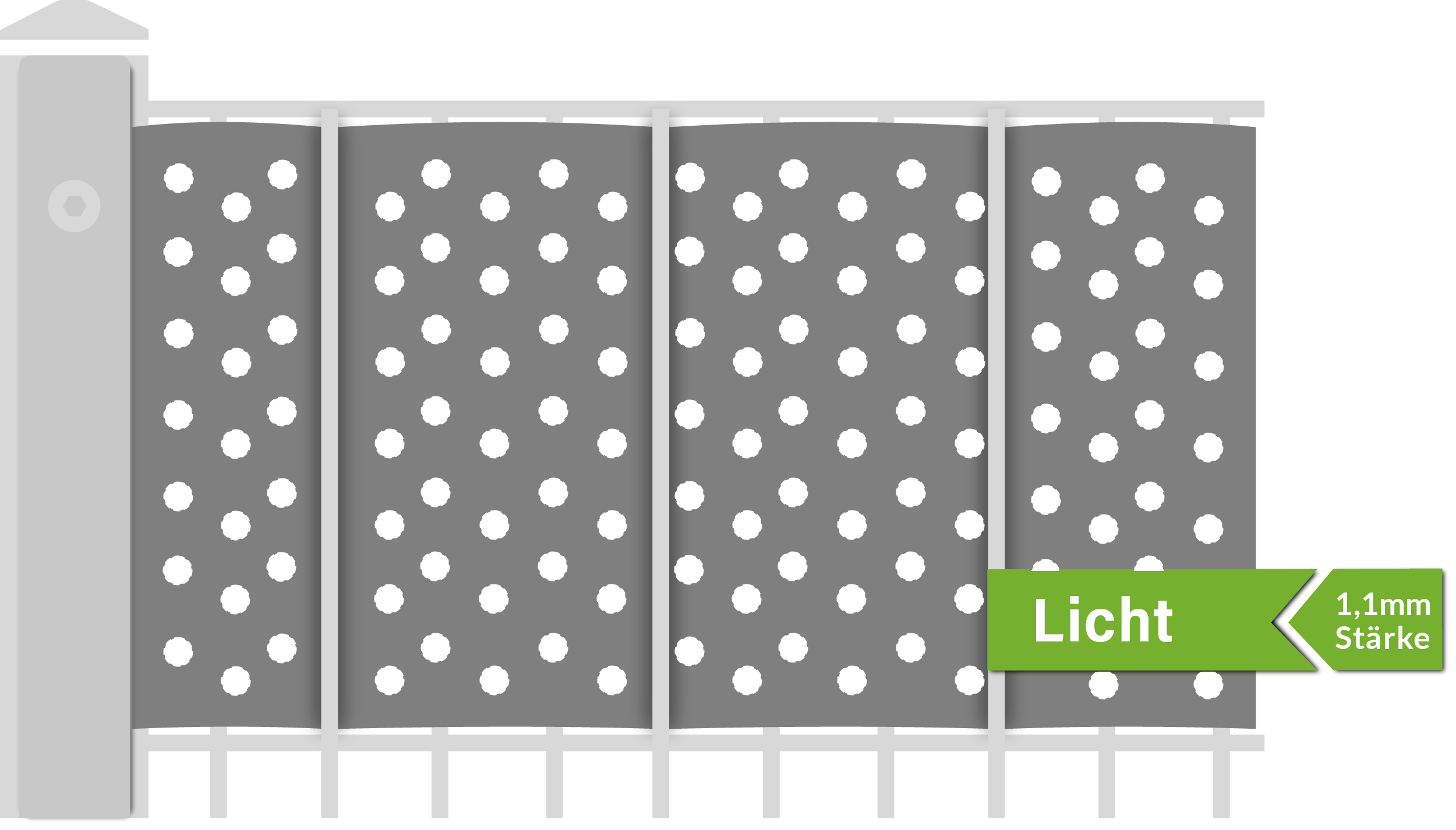 Lichtdurchlässige Sichtschutzstreifen