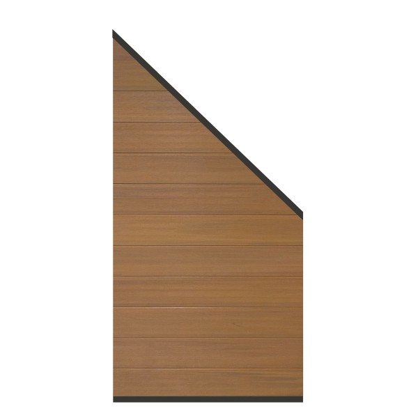 System WPC Platinum Zaun-Anschluss-Set, Teak-Teak-Braun