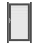 SYSTEM ALU PLUS Tor-Set in Weiß Höhe 1800mm