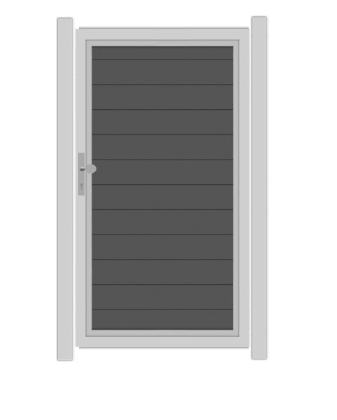 SYSTEM ALU PLUS Tor-Set in Anthrazit Höhe 1800mm