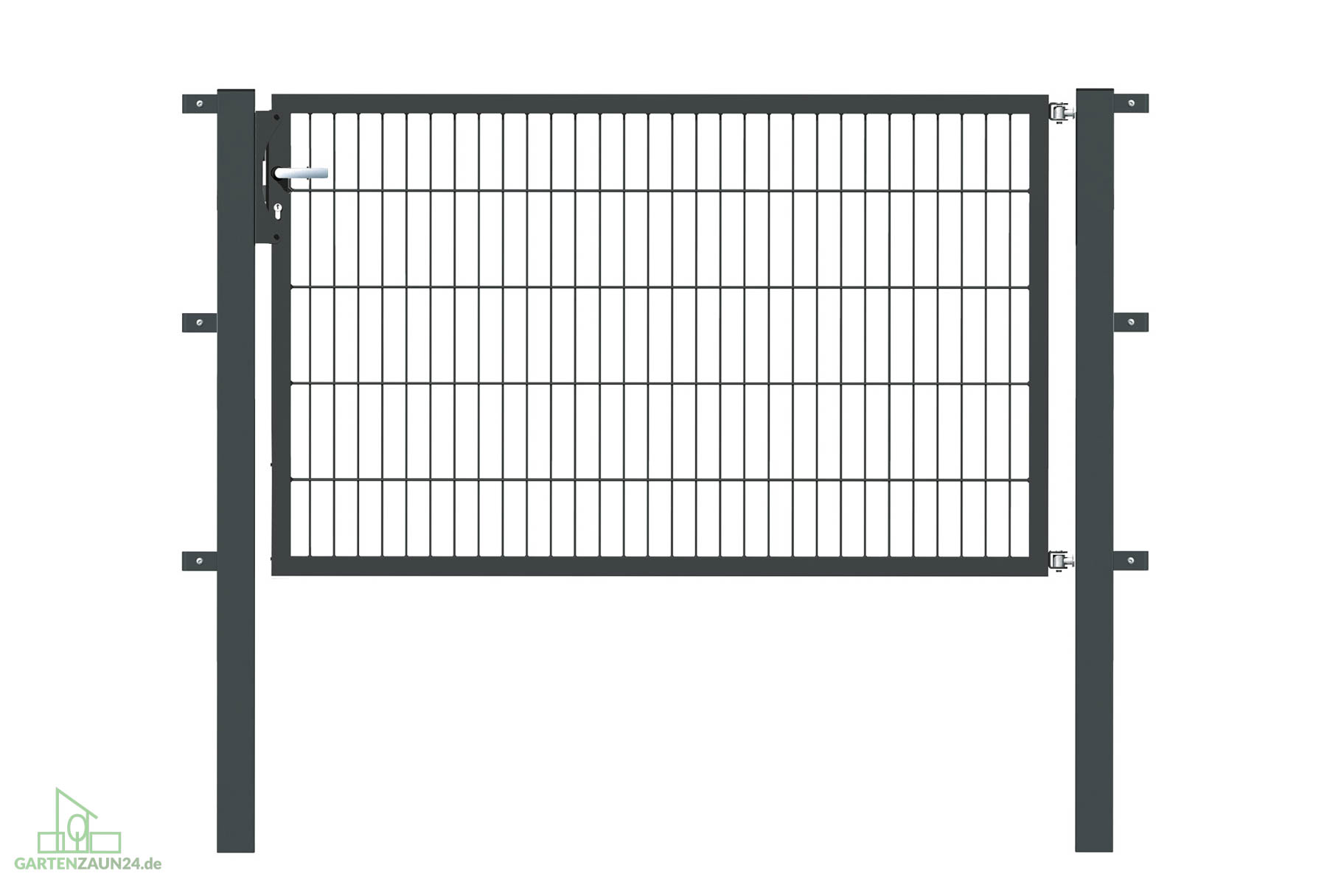 Gartentor Flex 6, 1-flg., Breite 1750 mm RAL 7016 Anthrazitgrau Zum Einbetonieren 800 mm