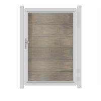SYSTEM WPC PLATINUM XL Tor-Set in Taupe-Grau Breite 1250mm Höhe 1800mm