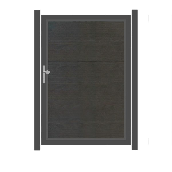 SYSTEM WPC PLATINUM XL Tor-Set in Anthrazit Breite 1250mm Höhe 1800mm