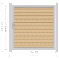 SYSTEM RHOMBUS Tor-Set in Lärche Breite 1750mm Höhe 1800mm