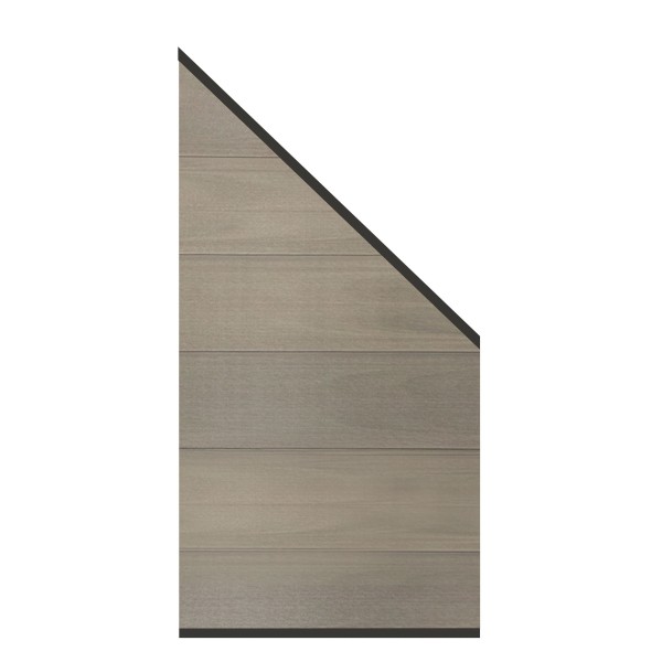 System WPC Platinum XL Zaun-Anschluss-Set, Taupe-Taupe-Grau