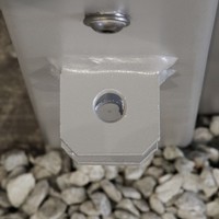 Torpfosten-Set für Doppeltor, Silber 2 Stück