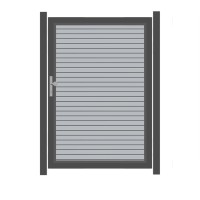SYSTEM RHOMBUS Tor-Set in Silber Breite 1250mm Höhe 1800mm