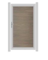SYSTEM WPC PLATINUM Tor-Set in Taupe-Grau Höhe 1800mm