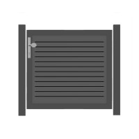 SYSTEM RHOMBUS Vorgartentor-Set in Anthrazit Breite 1000mm Höhe 900mm