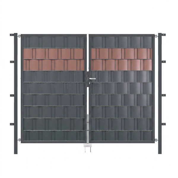 System PVS Doppeltor Mix Anthrazit/Braun