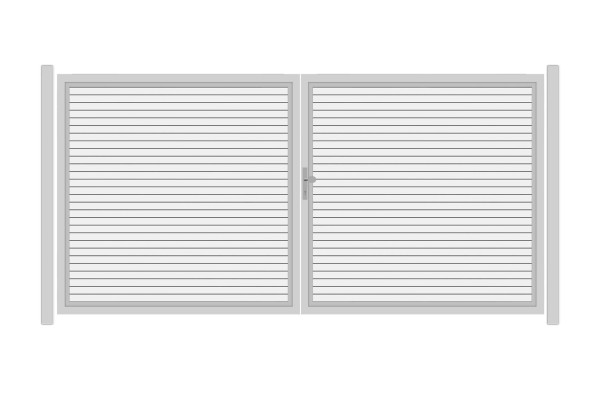 SYSTEM RHOMBUS Doppeltor-Set in Weiß Breite 3600mm Höhe 1800mm