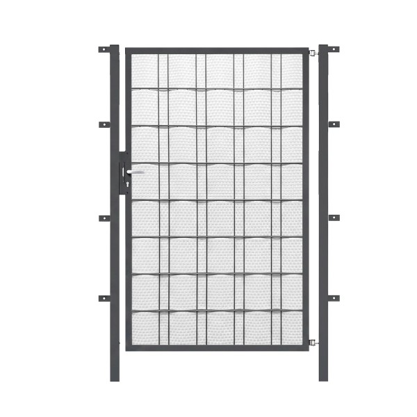 System PVS Einzeltor Rattan Weiß