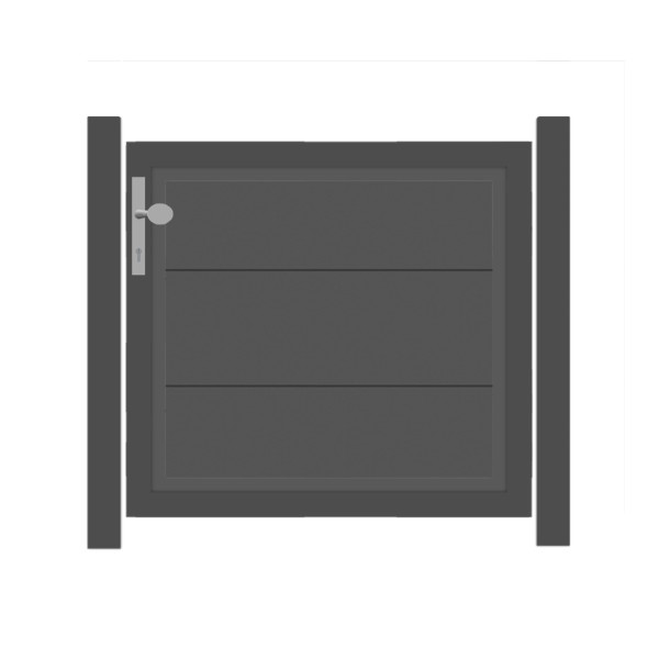 SYSTEM ALU XL Vorgartentor-Set in Anthrazit Höhe 900mm