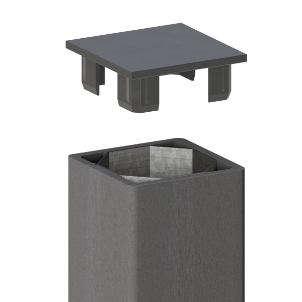 Pfosten WPC mit Metallkern Anthrazit