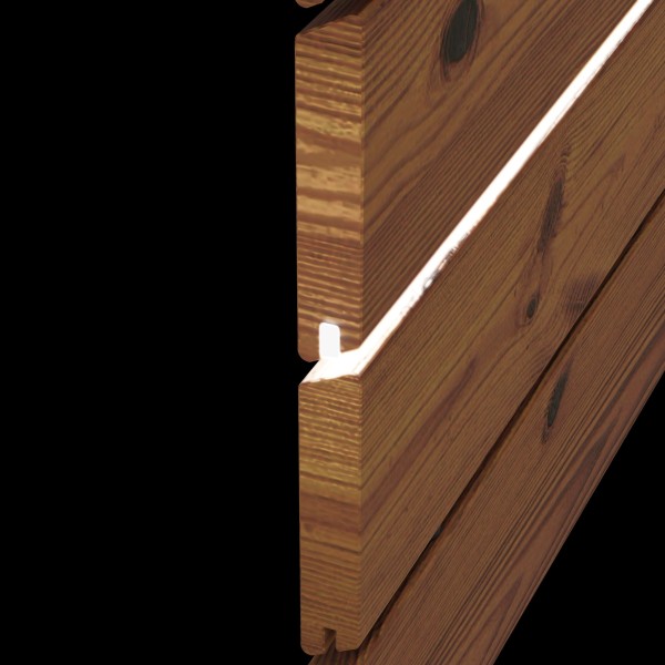 SYSTEM RHOMBUS Thermo-Holz Lichtprofil 178 cm