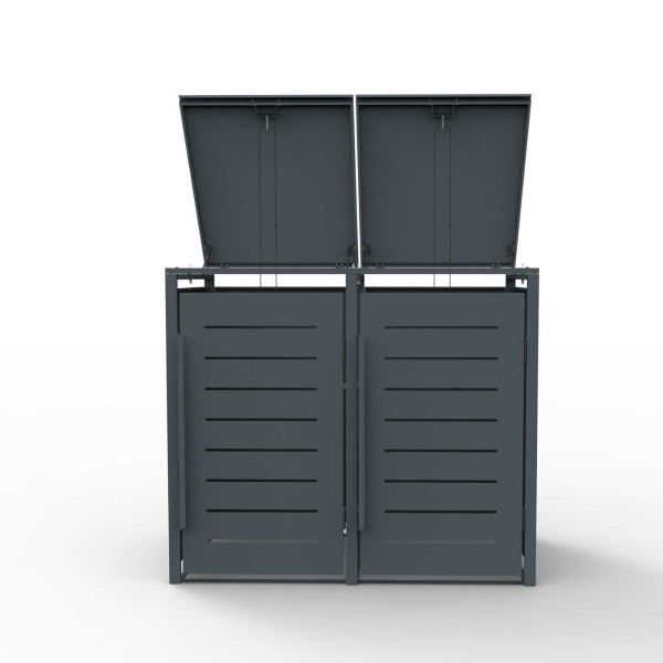Metall Mülltonnenbox Genf 2-er Box