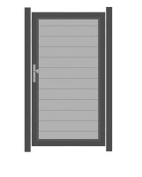 SYSTEM ALU PLUS Tor-Set in Silber Höhe 1800mm