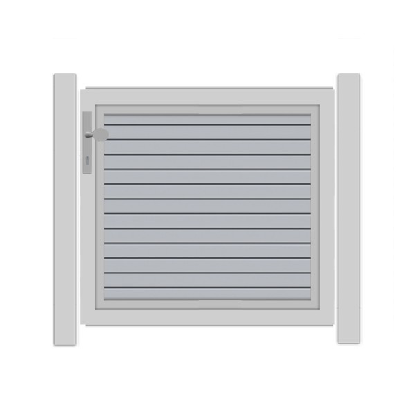 SYSTEM RHOMBUS Vorgartentor-Set in Silber Höhe 900mm