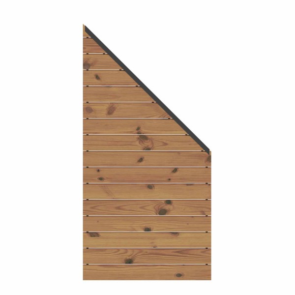 SYSTEM RHOMBUS Thermo-Holz Zaun-Anschluss-Set 91 x 179 auf 90 cm