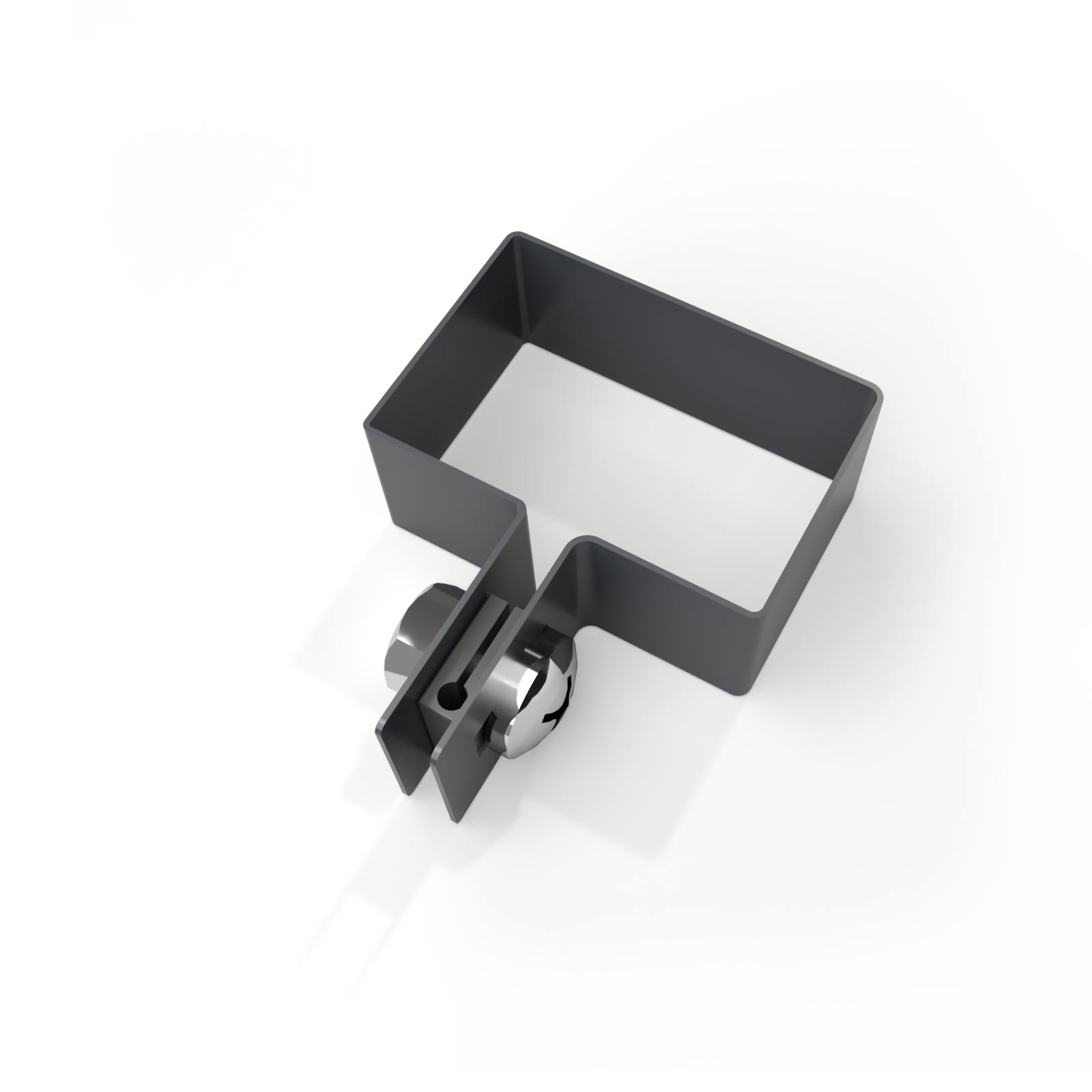 Start-/Endklemme für Einstabmatte RAL 7016 Anthrazitgrau