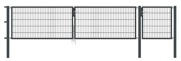 Gartentor Flex 8, 3-flg., Breite 5000 mm (2000 x 2000mm / 1000mm)