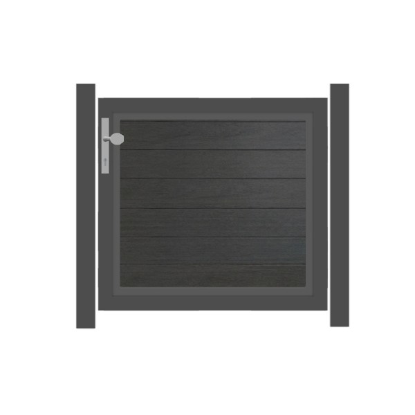 SYSTEM WPC PLATINUM Vorgartentor-Set in Anthrazit Höhe 900mm