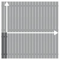 Alu-Zaun Squadra Anthrazit auf Maß 20-200x91-200cm