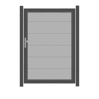 SYSTEM ALU XL Tor-Set in Silber Breite 1250mm Höhe 1800mm