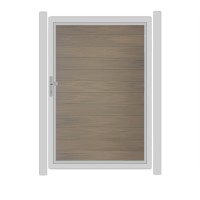 SYSTEM WPC PLATINUM Tor-Set in Taupe-Grau Breite 1250mm Höhe 1800mm