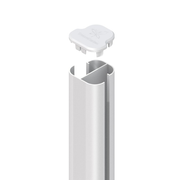 Art. 4838 SYSTEM Steckpfosten Weiß Zum Einbetonieren 1800 mm