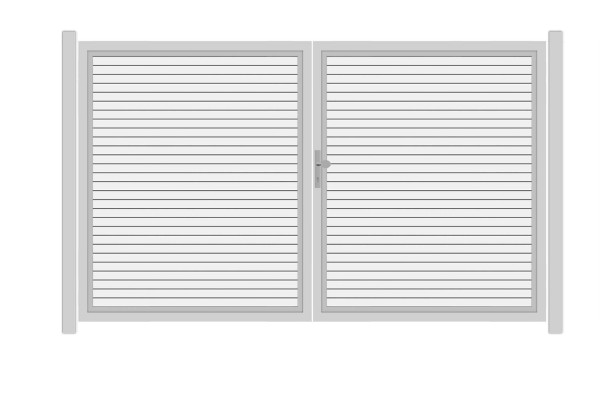 SYSTEM RHOMBUS Doppeltor-Set in Weiß Breite 3000mm Höhe 1800mm