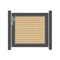 SYSTEM RHOMBUS Vorgartentor-Set in Lärche Breite 1000mm Höhe 900mm