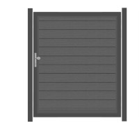 SYSTEM WPC CLASSIC Tor-Set in Anthrazit Breite 1500mm Höhe 1800mm