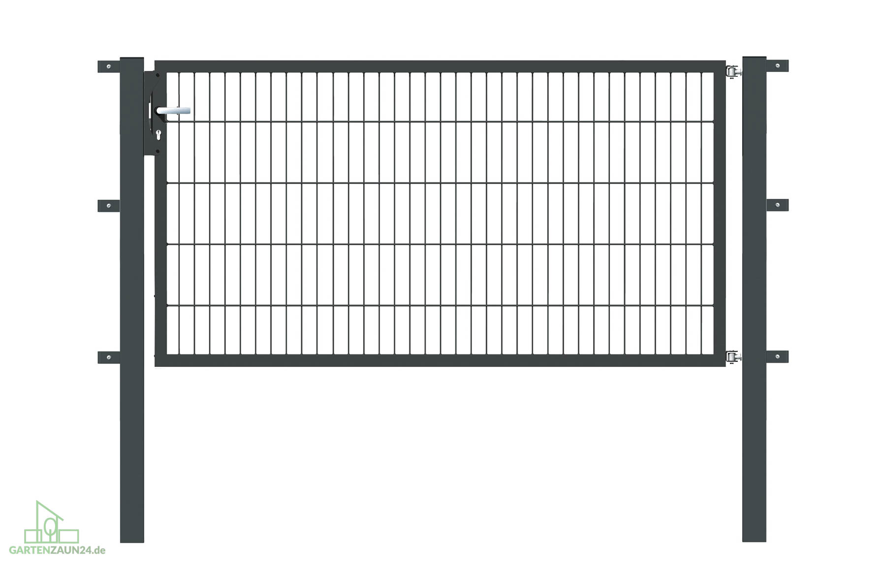 Gartentor Flex 6, 1-flg., Breite 2000 mm Verzinkt 800 mm zum Einbetonieren