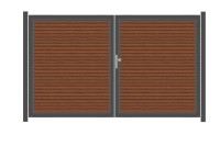 SYSTEM RHOMBUS Doppeltor-Set in Bambus Breite 3000mm Höhe 1800mm
